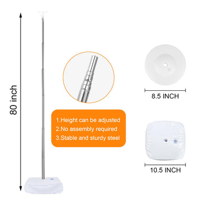Balloon Column Stand Set of 2, 6.6ft Balloon Arch Stand Adjustable Balloon Column kit with Base Telescopic for Baby Shower Wedding Birthday Graduation Party Decorations (2)