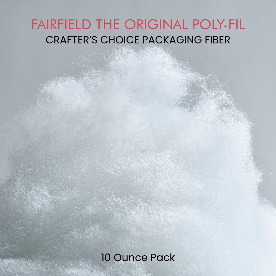 CCDF10 Poly-Fil Crafter's Choice Dry Packing Fiber Fill 10 Ounce Bag, Blue/Orange