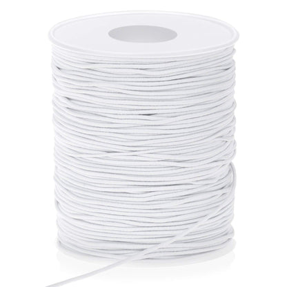 Elastic String, Selizo Stretchy Cord For Bracelets, Necklace, Beading and Sewing (1.2 MM, 109 Yards, White)