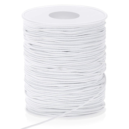 Elastic String, Selizo Stretchy Cord For Bracelets, Necklace, Beading and Sewing (1.2 MM, 109 Yards, White)