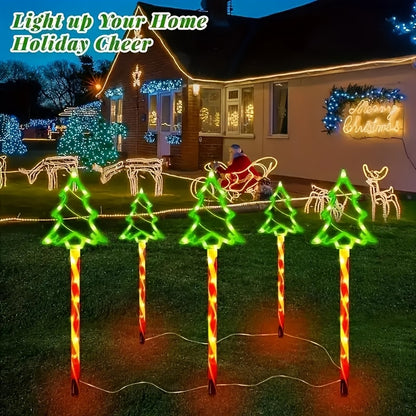 10-Pack Solar Powered LED Garden Lights - 15.7" Lollipop Stakes