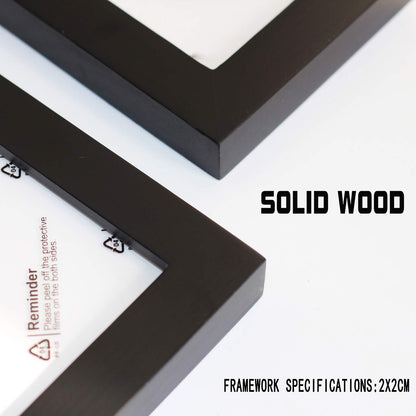 14x14 Frame Black With Mat 10x10 Solid Wood Picture Frames Wall Mounting (1 pack, 14x14 Inch)…