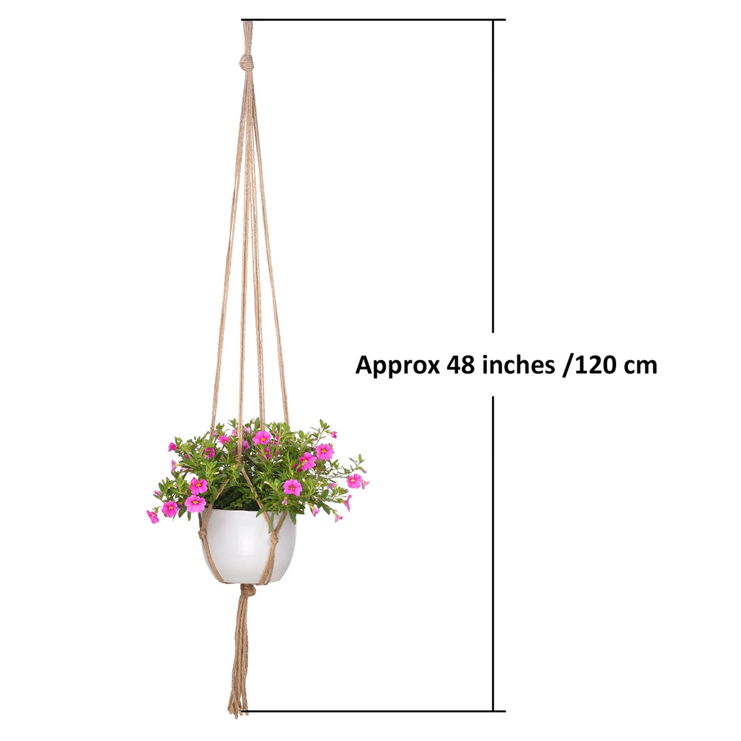 2 Pack 48 Inches Large Macrame Plant Hanger Rope to Hang Flower Pot Plant Holder for Indoor Outdoor Decorations, 4 Legs