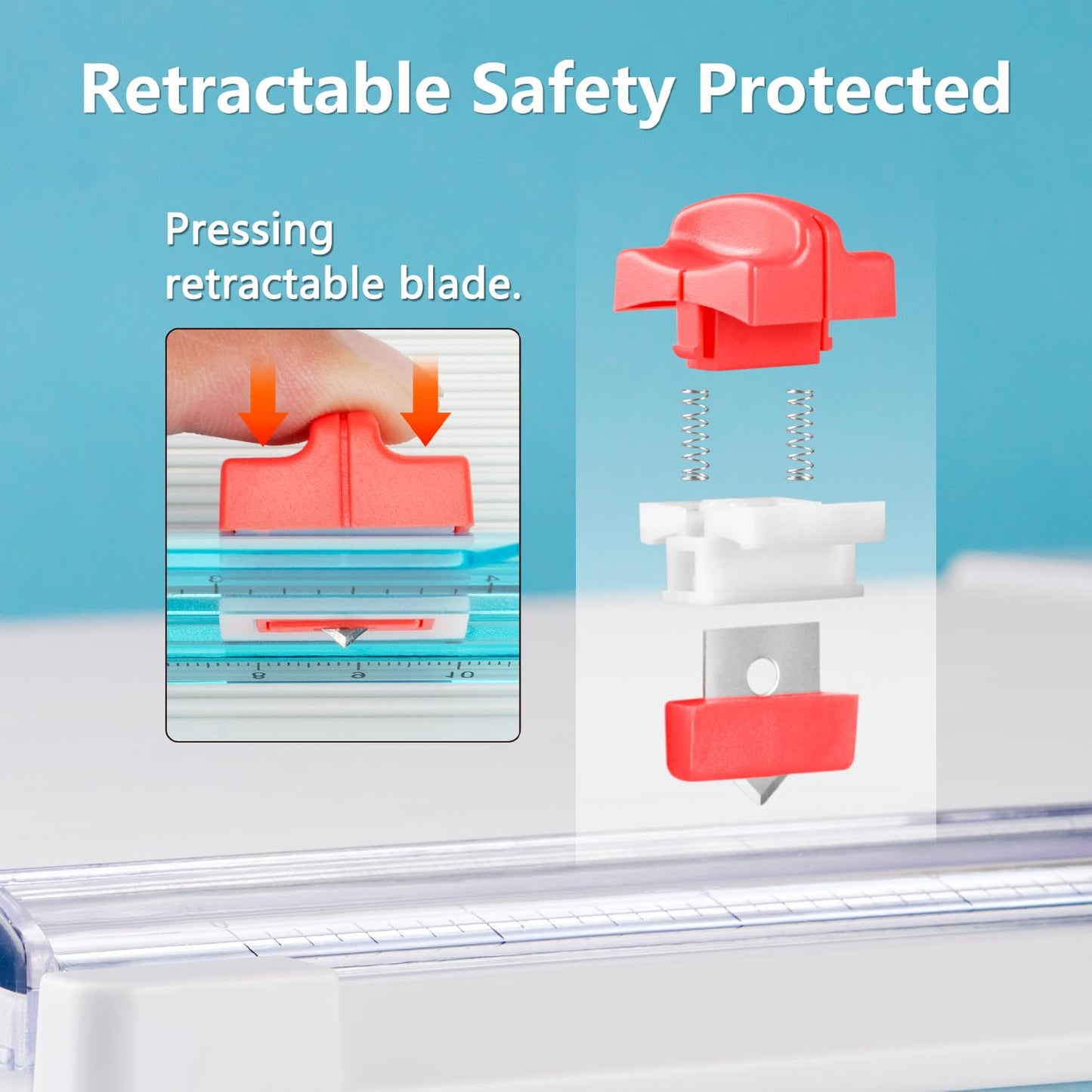 Craft Paper Trimmer and Scoring Board: Ecraft 12 x 12inch Paper Trimmer Cutter Score Board, Scoring Tool with Paper Folding, for Making Scrapbooking, Cards, Envelope, Coupons and Photo