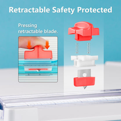 Craft Paper Trimmer and Scoring Board: Ecraft 12 x 12inch Paper Trimmer Cutter Score Board, Scoring Tool with Paper Folding, for Making Scrapbooking, Cards, Envelope, Coupons and Photo