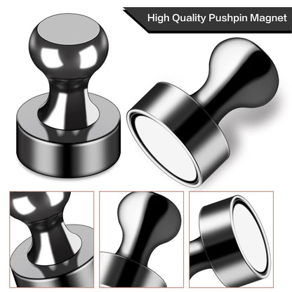 16Pcs Strong Science Magnets, Labs Junior Science Magnet Set for Education, Science Experiment Tools for School, Office, Thumb Tacks Magnets,Dry Erase Magnetic