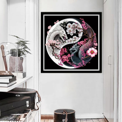 Dragon Stamped Cross Stitch Kits for Beginner, Needlepoint Counted Cross Stitch Kits for Adults, 11 CT Patterns Dimensions Counted Cross Stitch Kits Arts Craft Kits 14x14in (Without Frame)