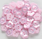 1/2 inch (12.5mm) Flower Shape Buttons for Sewing Shirts Pink Resin Buttons for DIY Crafts Projects Scrapbooking Pack of 150 pcs