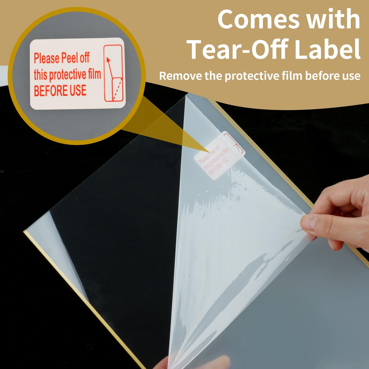 Gold Acrylic Sign Holder 4X6 inch, 6 Pack Wedding Table Number Frames Vertical , Double Sided Display Gold Picture Frame, Clear Menu Holders for Wedding Reception, Party Decoration