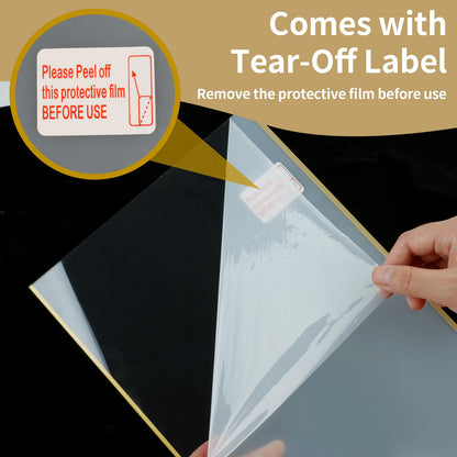 Gold Acrylic Sign Holder 4X6 inch, 6 Pack Wedding Table Number Frames Vertical , Double Sided Display Gold Picture Frame, Clear Menu Holders for Wedding Reception, Party Decoration