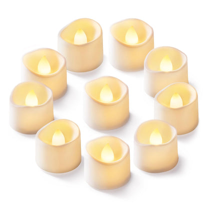 12Pcs Flickering Flameless Candle Battery Operated, 200+Hours Fake Electric LED Candles Tea Lights for Votive, Centerpiece Table Decorations, Wedding, Aniversary, Halloween, Christmas