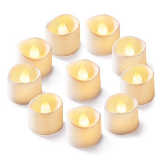 12Pcs Flickering Flameless Candle Battery Operated, 200+Hours Fake Electric LED Candles Tea Lights for Votive, Centerpiece Table Decorations, Wedding, Aniversary, Halloween, Christmas