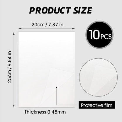 10 Pcs Sublimation Photo Blanks 8x10 Inch Metal Sign - Aluminum DIY Photo Sign Wall Frame Poster for Living Room Bedroom, White (Thickness 0.45mm)