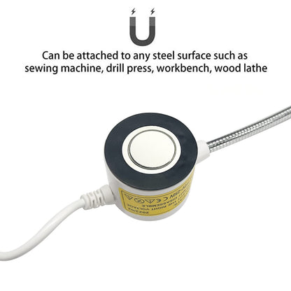 30LEDs Sewing Machine Light, 6 Watt Portable Work Light, Flexible Gooseneck Lampe with Magnetic Base for Workbench Lathe Drill Press(White) (2 Pack)