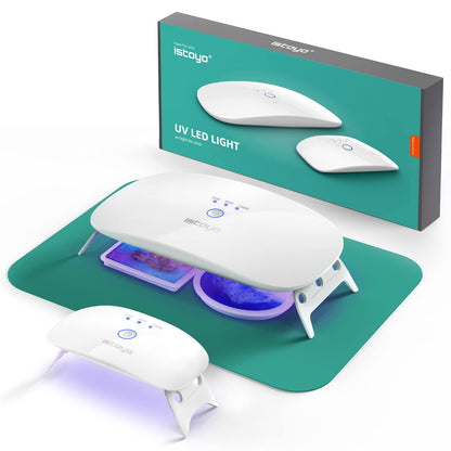 2 Pack UV Light for Resin Curing - Dual Wavelength Portable UV Lamp Kit for Jewelry Making & DIY Craft