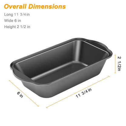 3 Pack Nonstick Carbon Steel Baking Bread Pan, Large Loaf Pan, 9 1/2" x 5"