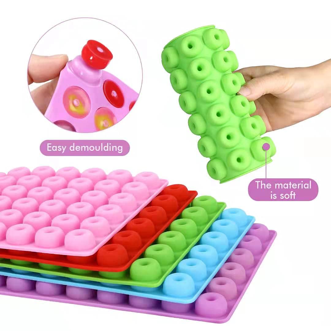 Donut Candy Mold,5 Pack Silicone Nonstick Ring Gummy Candy Molds for Chocolate Jelly Ice Cube Candy Pralines Caramels Ganache Snacks， Baking Candy Cake Decoration