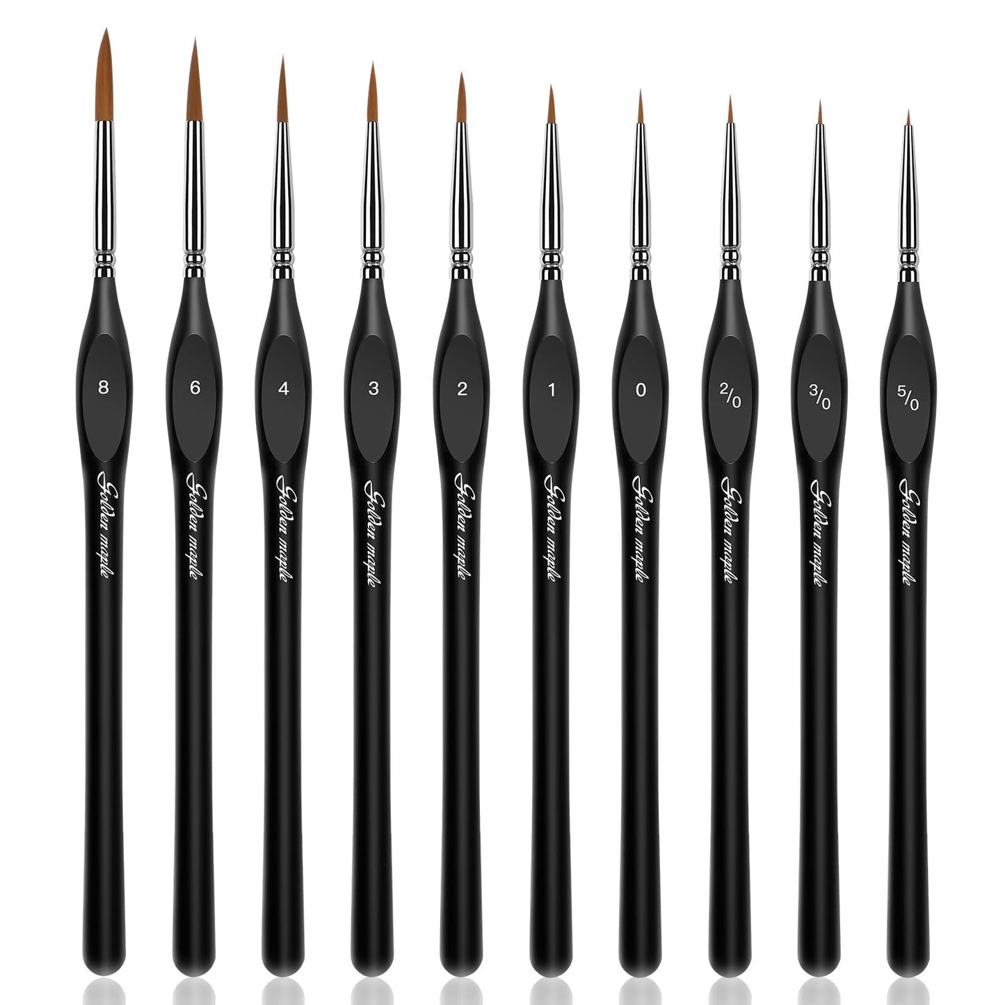 10 pcs Miniature Brushes for Fine Detailing & Art Painting - Acrylic, Watercolor, Oil, Models