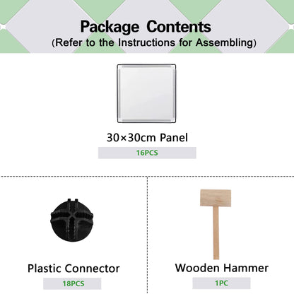 Cube Storage Organizer, 4-Cube Shelves Units, Closet Cabinet, DIY Plastic Modular Book Shelf Ideal for Bedroom, Living Room, Office, 24.8" L x 12.4" W x 24.8" H Grey UPCS04G