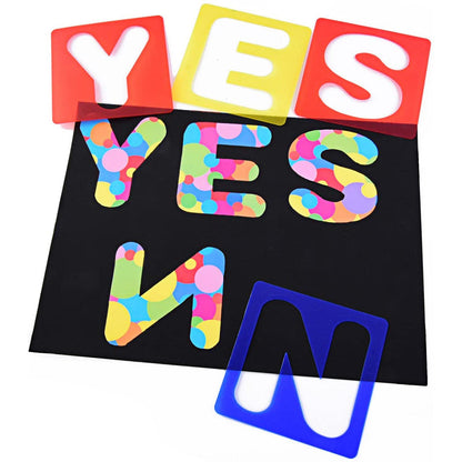 26 Pieces Alphabet Stencils Set Plastic Letter Stencils for Painting Learning, DIY Craft Decoration (3 x 3 Inches)