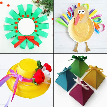 500 Yard Fabric Ribbon Satin Ribbon Rolls Silk Satin Roll, 25 Yard/Rolls, 20 Rolls, Satin Ribbon for Gift Package Wrapping Ribbon Bow Making Crafts Sewing Party Wedding, 2/5 Inch Wide