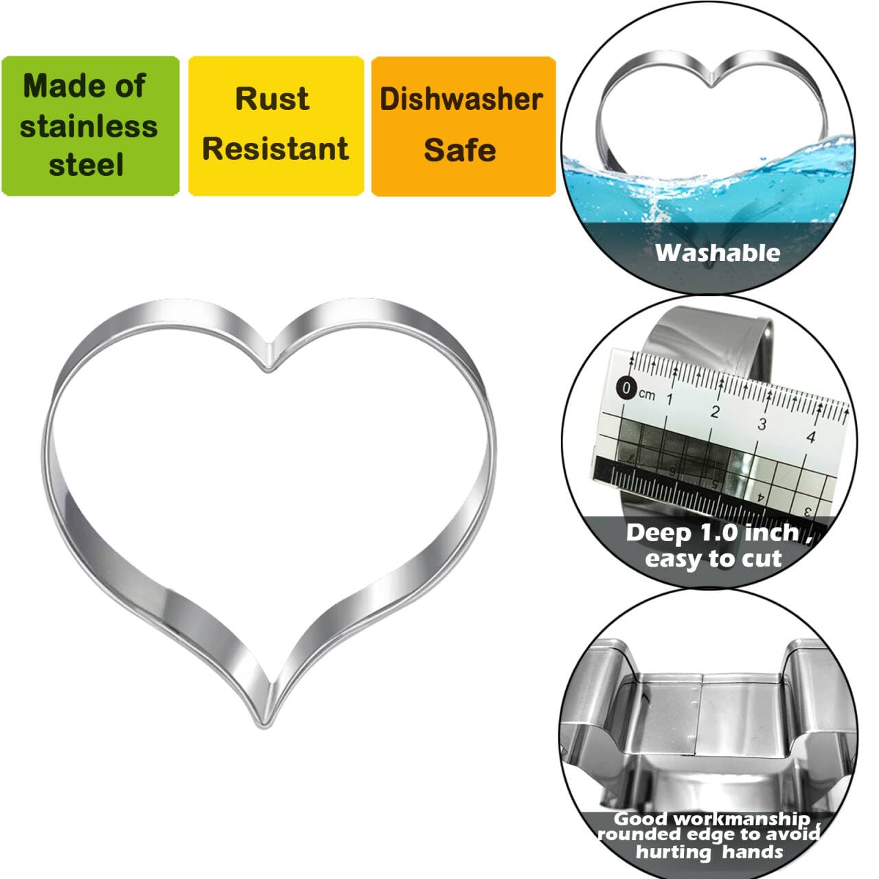 New Dinosaur Cookie Cutter Set-7 Piece-Footprint and Head, Tyrannosaurus(T-Rex), Brontosaurs, Spinosaurus, Triceratops, Pterodactyl, Baking Mold for Kids Dinosaur Birthday Party