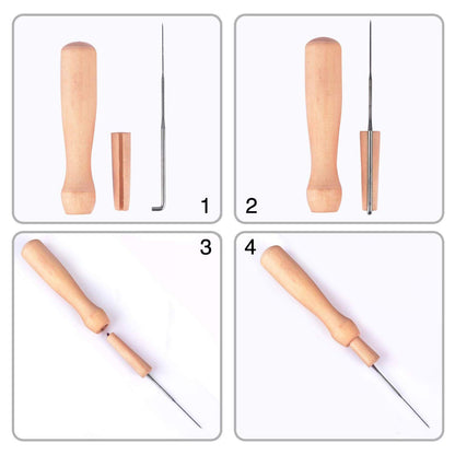 30 Pcs Needle Felting Kit, Wool Felting Needles, 3 Sizes: 3.58/3.39/3.07 inch, Grey, Sharp Point, Iron Material