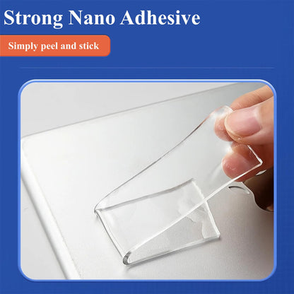 Double Sided Tape Heavy Duty 1.18 Inch x 240 Inch(20ft), Nano Double Sided Adhesive Tape, Clear Mounting Tape for Walls,Picture Hanging Adhesive Strips,Removable & Waterproof Poster Tape