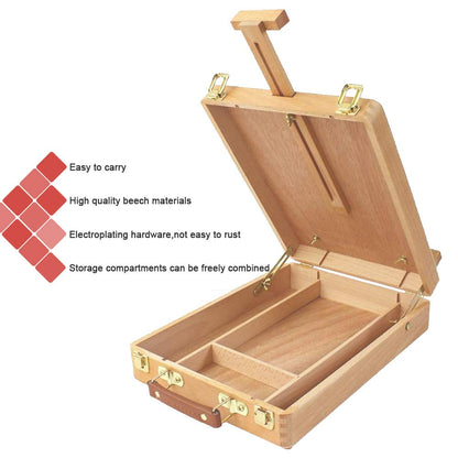 Tabletop Art Easel for Painting, Premium Wooden Sketchbox, Portable Desktop Painting Easel for Student Artist Beginner
