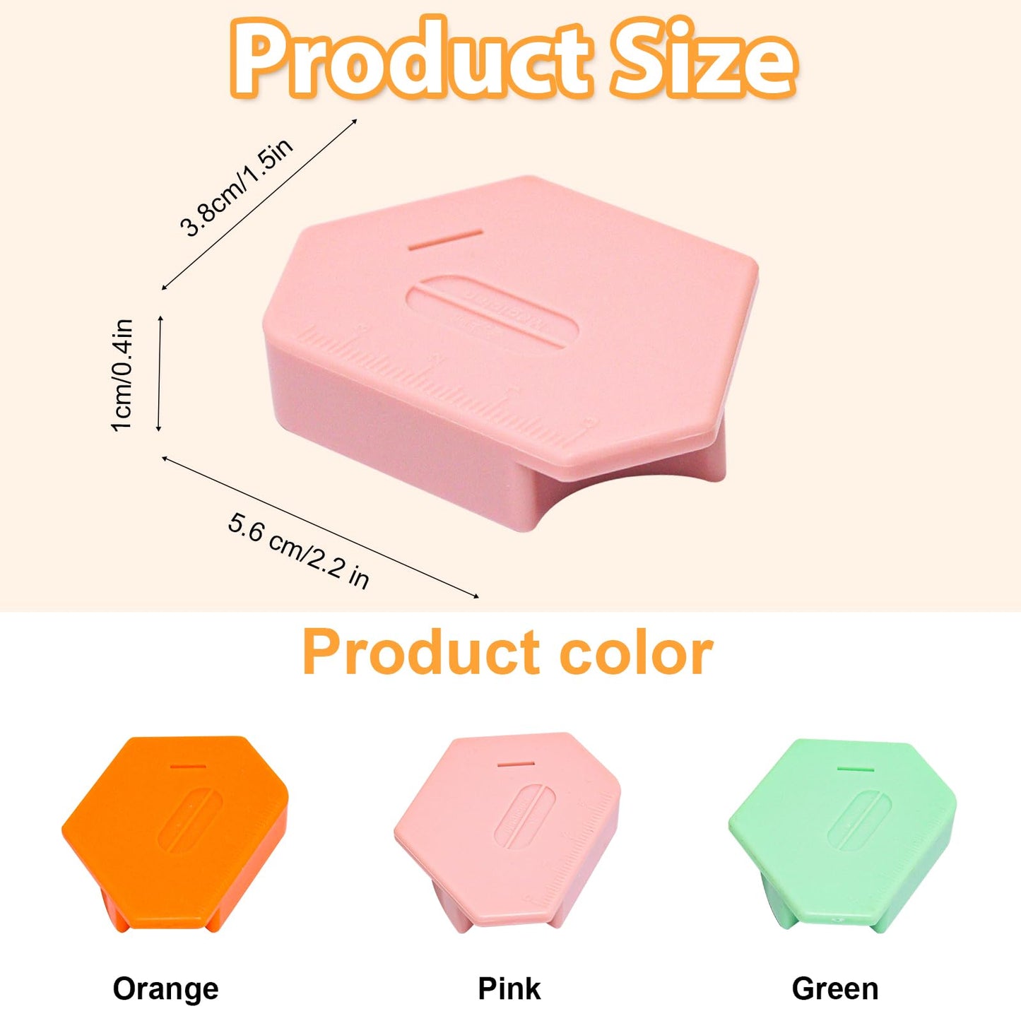 3 Pack Magnetic Seam Guide for Sewing Machine,Multifunctional Polygonal Hemmer Guide with Scale,Universal Sewing Quilting Supplies Accessories Tools(3 Color)