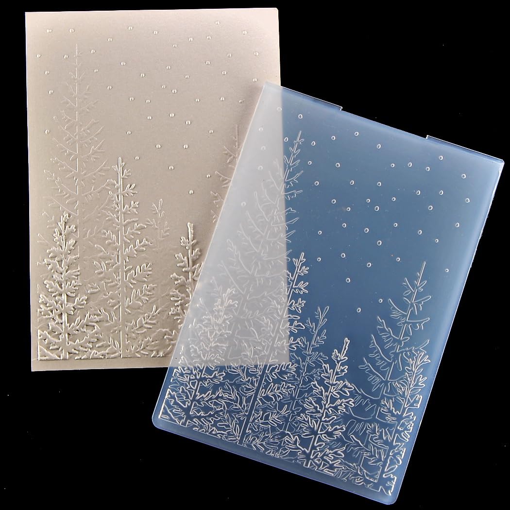 3D Tree Woodland Background Plastic Embossing Folders for Card Making Scrapbooking and Other Paper Crafts 3050933