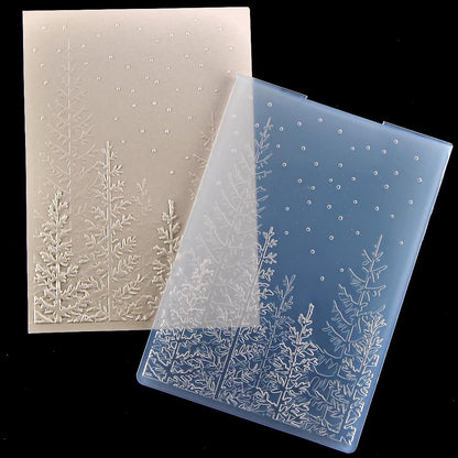 3D Tree Woodland Background Plastic Embossing Folders for Card Making Scrapbooking and Other Paper Crafts 3050933