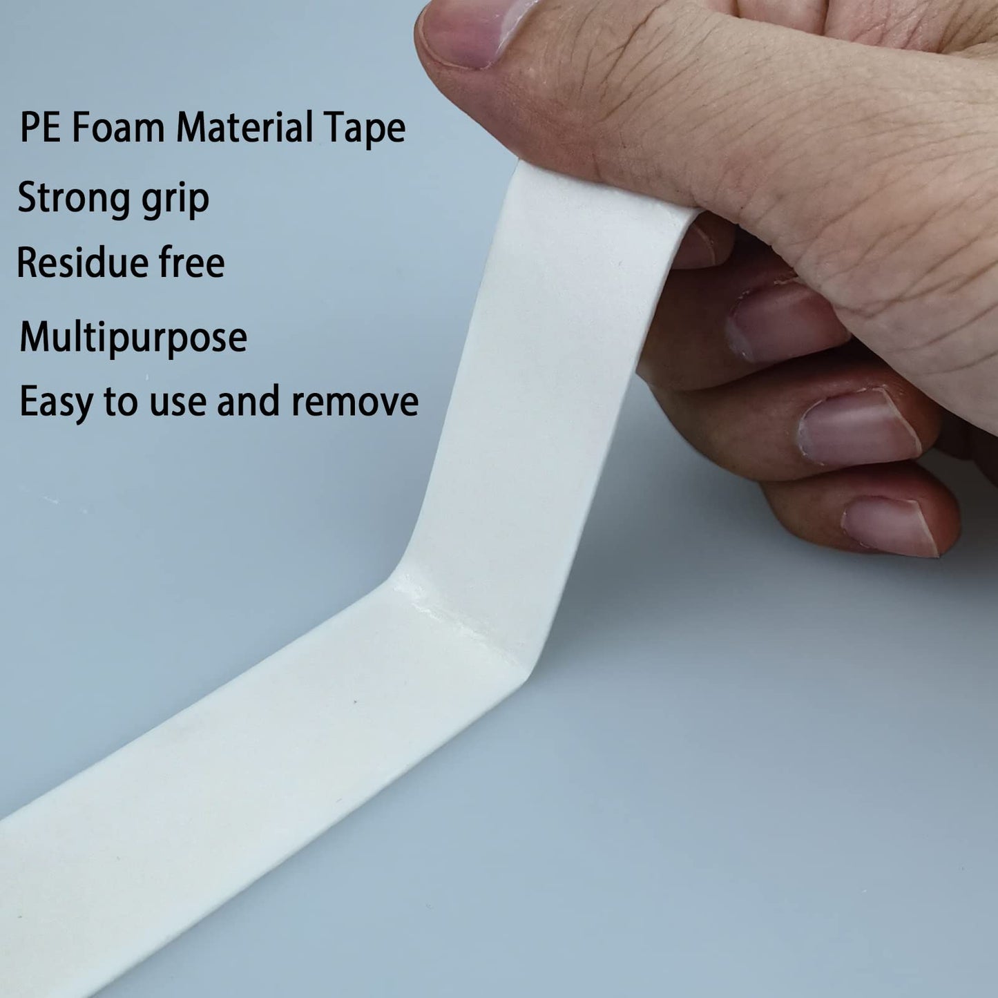 Double Sided Tape 16.5ft,Picture Hanging Strips Heavy Duty Mounting Tape Removable,Foam Tape Waterproof For Scrapbooking Poster Tape, Carpet Tape Rug Gripper,Art & Craft Tape,Adhesive Sticky Tape