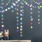 Iridescent Party Decorations Holographic Circle Garlands Disco Theme Birthday Decoration Hanging Banner Graduation Decor Ball Streamer New Year NYE Backdrop Euphoria Party Supplies