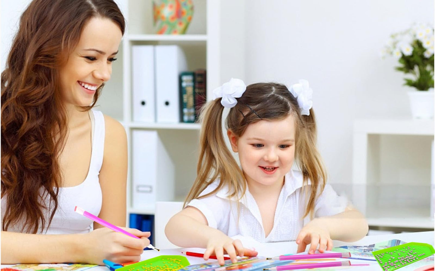 39PCS Diamond Art Painting Tools and Accessories Kits, with 12 Plastic Trays, 22pcs Glue Clay, 5 Pens, DIY Accessories