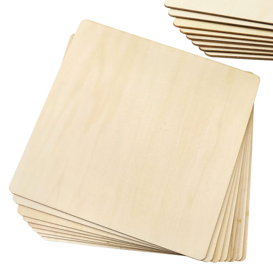 Craft Wood, Plywood Board Basswood Sheets, Perfect for DIY Projects, Drawing, Painting, Laser, Wood Burning, Wood Engraving and Laser Projects (8 Pcs 1/12" x 12" x 12")