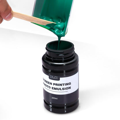 Screen Printing Photo Emulsion (8.5 oz), Diazo Sensitizer(1g), Measuring Cup, Gloves, and 5 Stir Sticks, Pre-Sensitized Photo Emulsion Screen Printing Supplies for Screen Printing and Fabric
