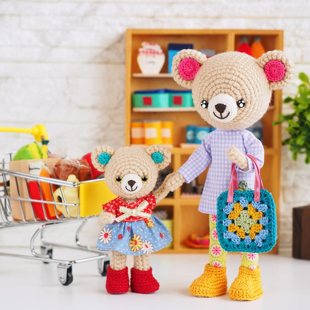 700PCS Safety Eyes for Crochet,6-22mmColorful Glitter Noses with Washers Stuffed Animals Amigurumi Craft Doll Making Teddy Bear Toy