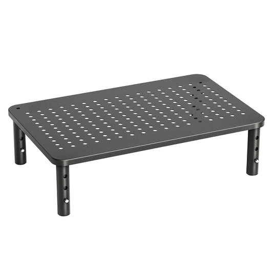 Monitor Stand, Monitor Stand Riser 3 Height Adjustable, Monitor Riser with Airflow Vents, Laptop Stand for Desk, Laptop Riser, Desk Organizer for Monitor, 15.6" Laptop, PC, Printer