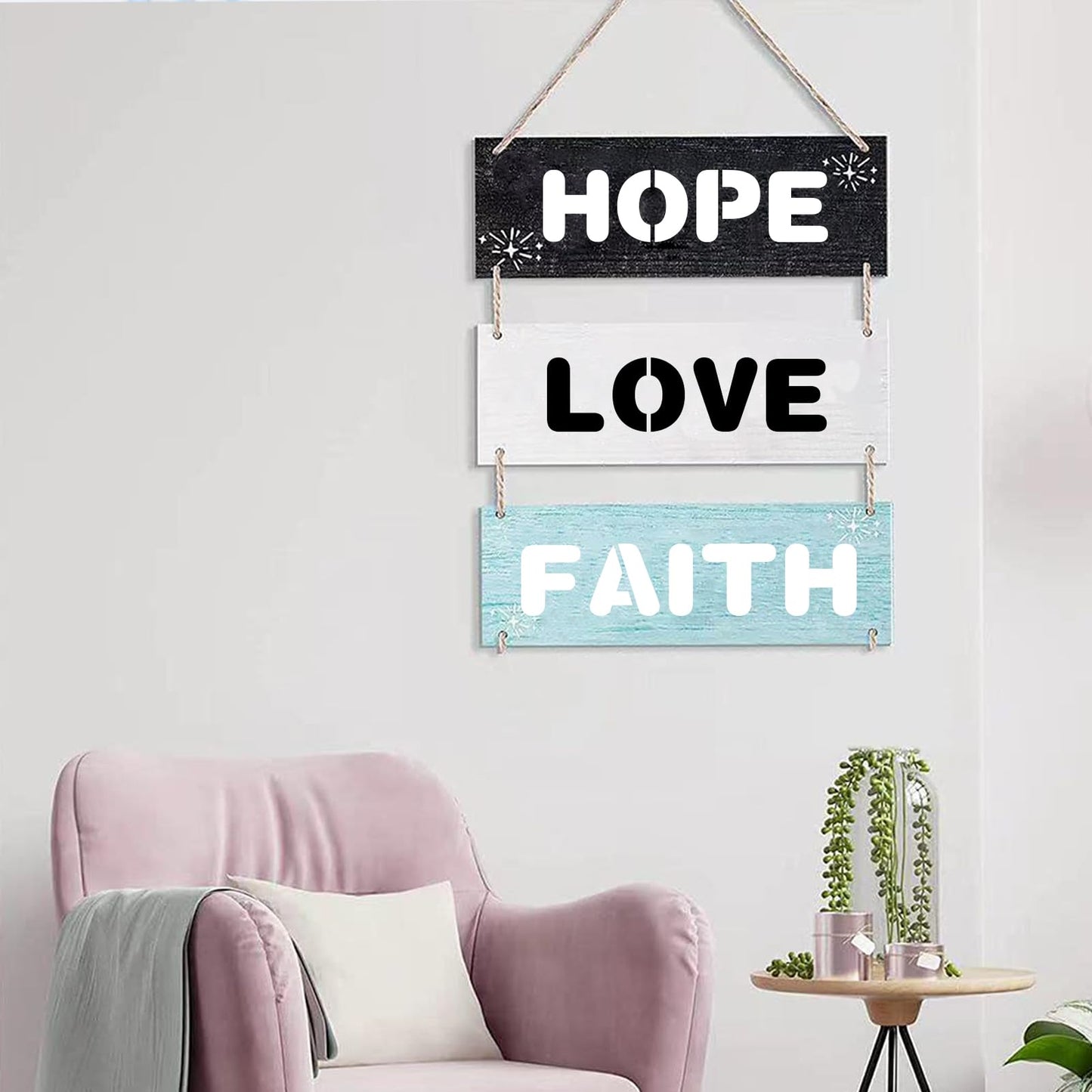 6 Inch Letter and Number Stencils, 36 Pcs Reusable Plastic Alphabet Spray Paint Stencils for Painting on Wood, Wall, Fabric, Rock, Chalkboard, Door Porch, Signage, DIY Craft Decoration