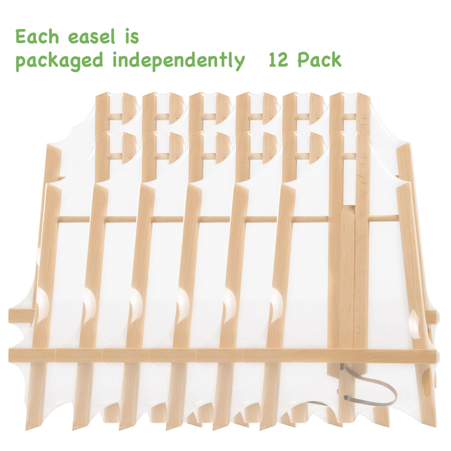 12 Pack 11.8" Tabletop Easel, Portable A-Frame Tripod Tabletop Easel Set for Painting Party & Displaying Canvases, Photos, Display Tripod Holder Stand for Students Kids Beginners