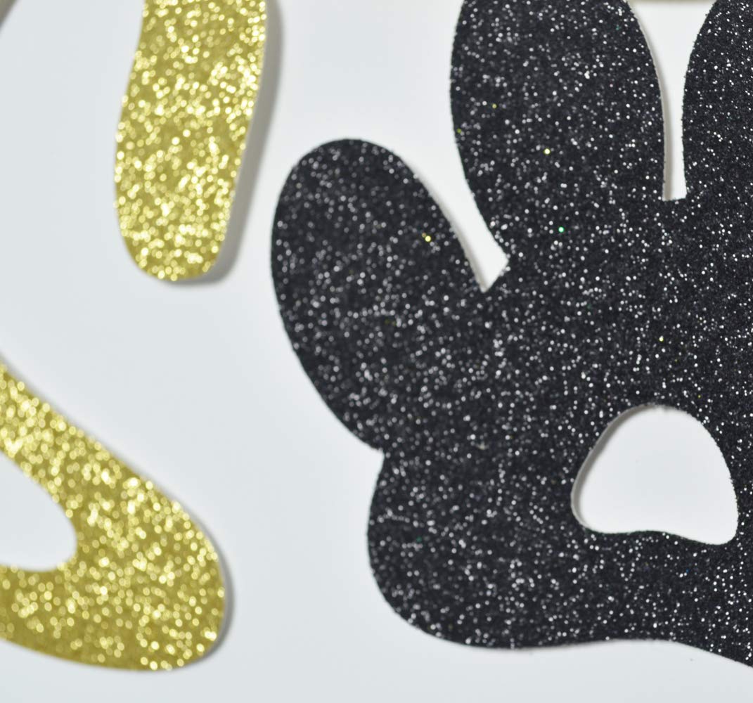 Dog Themed Party Banner Garland for Pet Birthday Party Decor Dog Pawty Photo Prop Backdrop (Gold)