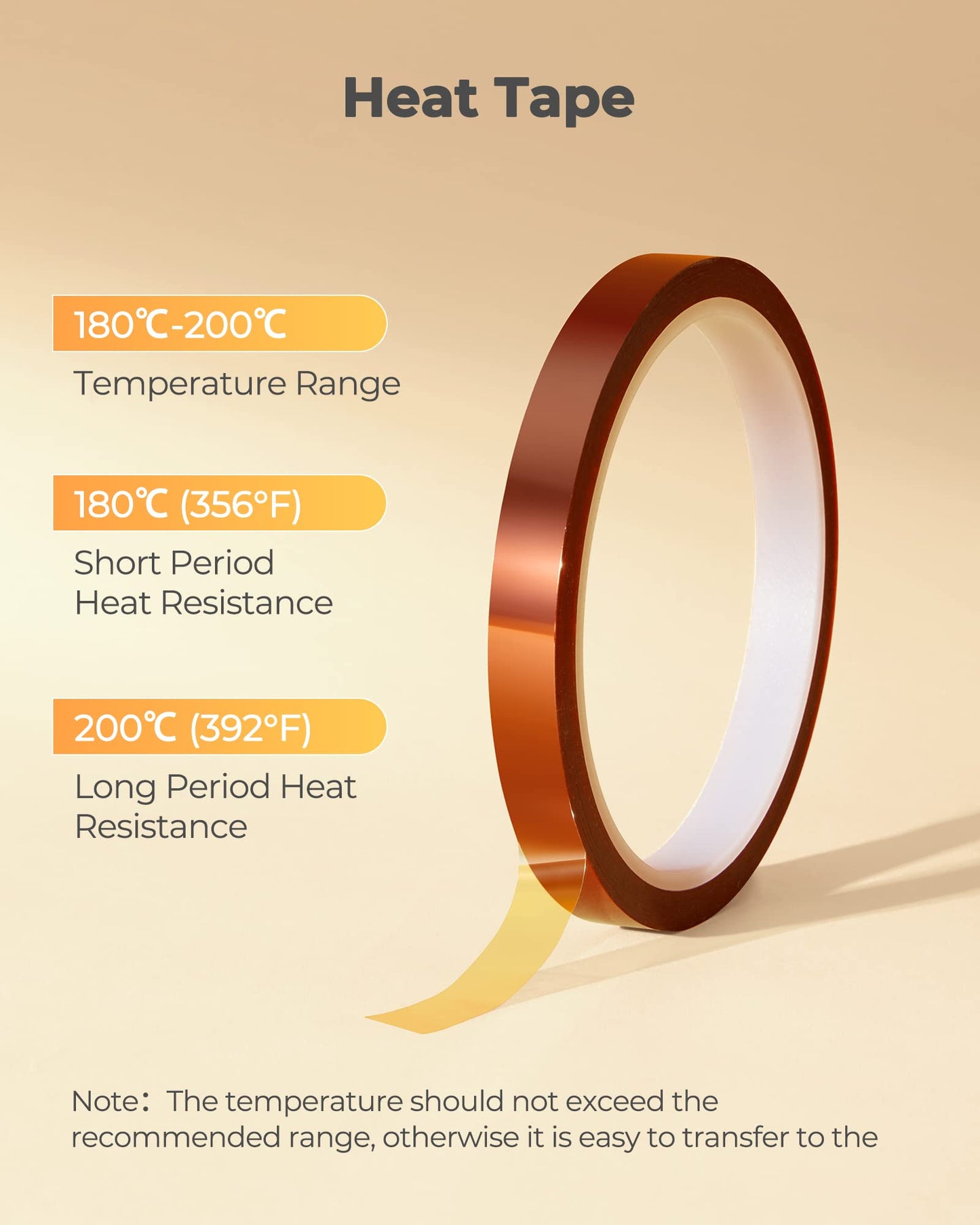 Sublimation Ink Refilled Bottles with Heat Tape Refill for ET2400 XP4105 XP4100 ET2720 ET2760 ET2750 ET4800 ET-2800 ET-2803 ET-2850 Inkjet Printers Heat Press Transfer on Mugs T-Shirts