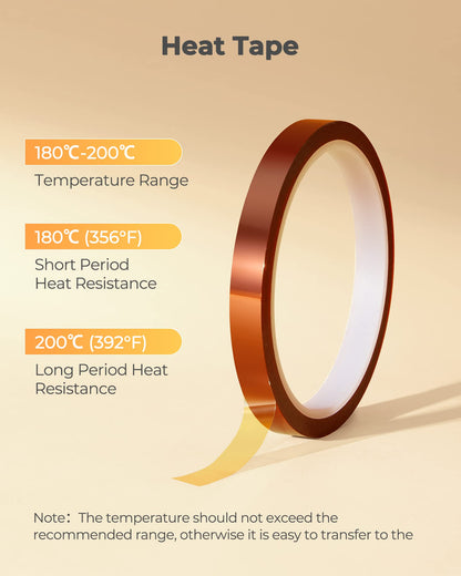 Sublimation Ink Refilled Bottles with Heat Tape Refill for ET2400 XP4105 XP4100 ET2720 ET2760 ET2750 ET4800 ET-2800 ET-2803 ET-2850 Inkjet Printers Heat Press Transfer on Mugs T-Shirts