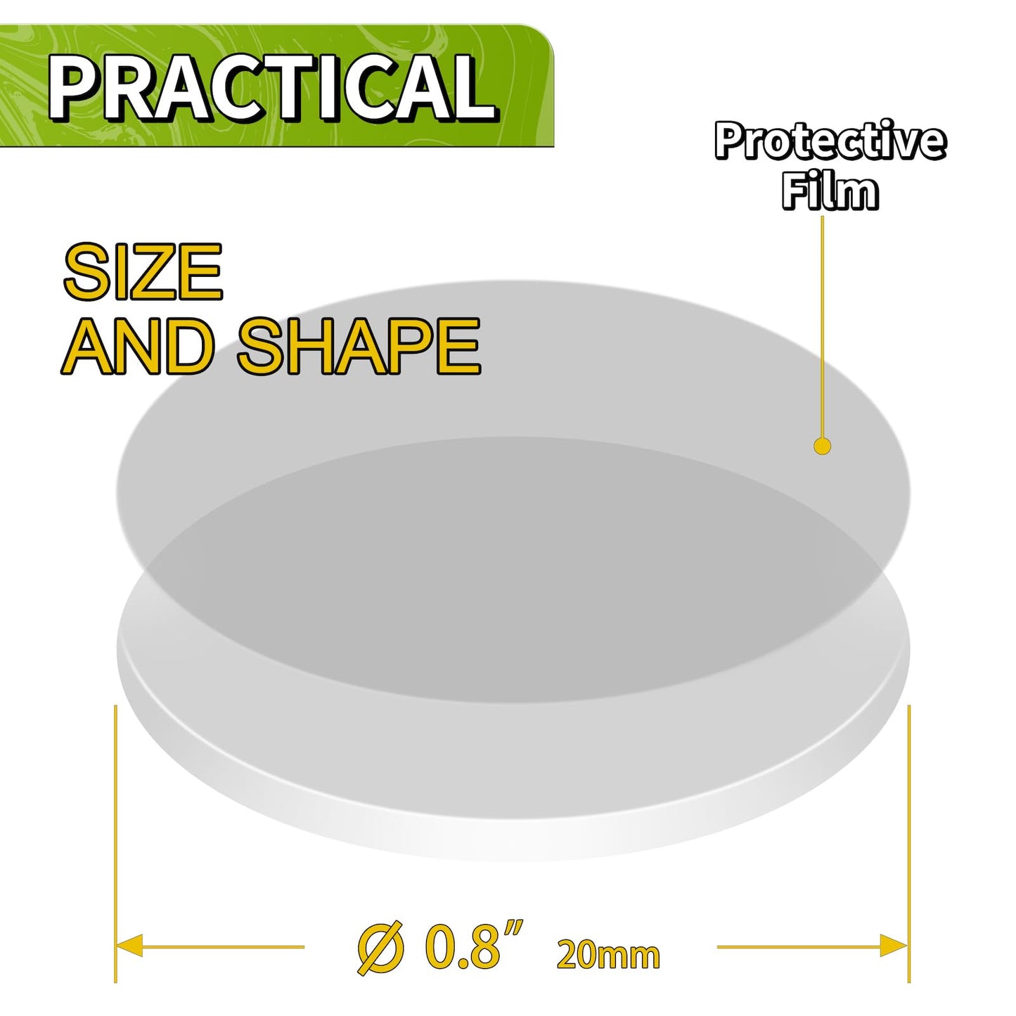 350Pcs Double Sided Adhesive Dots, 0.8" Clear Removable Sticky Adhesive Mounting Putty, Waterproof No Trace Dots Adhesive Putty for Poster Picture Festival Decoration Museum (20mm)