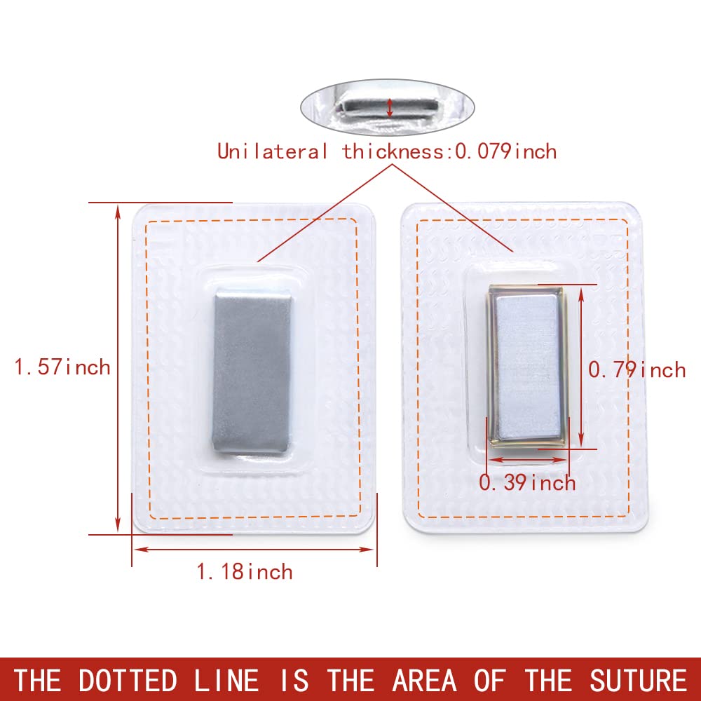 Hidden Sew Magnetic Snap Invisible Hidden Sew in PVC Hidden Purse Closure for Fastener Handbag Cloth Clasp DIY Craft Sewing Tools