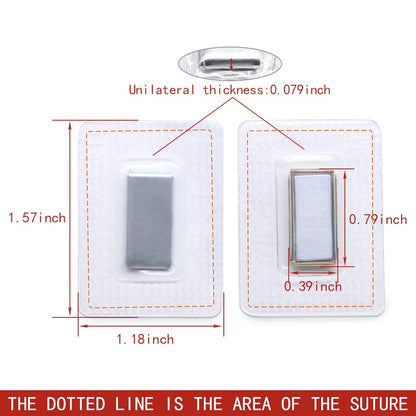 Hidden Sew Magnetic Snap Invisible Hidden Sew in PVC Hidden Purse Closure for Fastener Handbag Cloth Clasp DIY Craft Sewing Tools