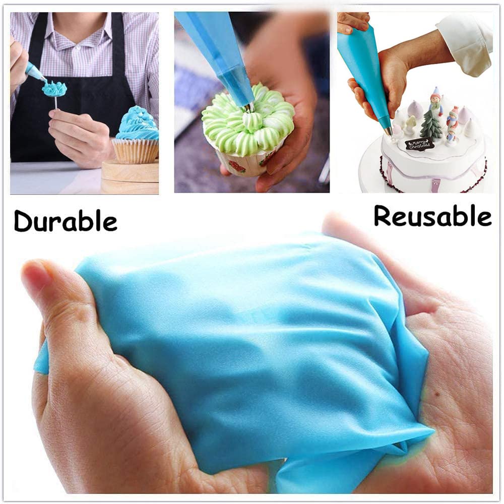 Piping Bag and Tips Cake Decorating and Baking Supplies Kit Includes Cupcake Icing Tips with Pastry Bag