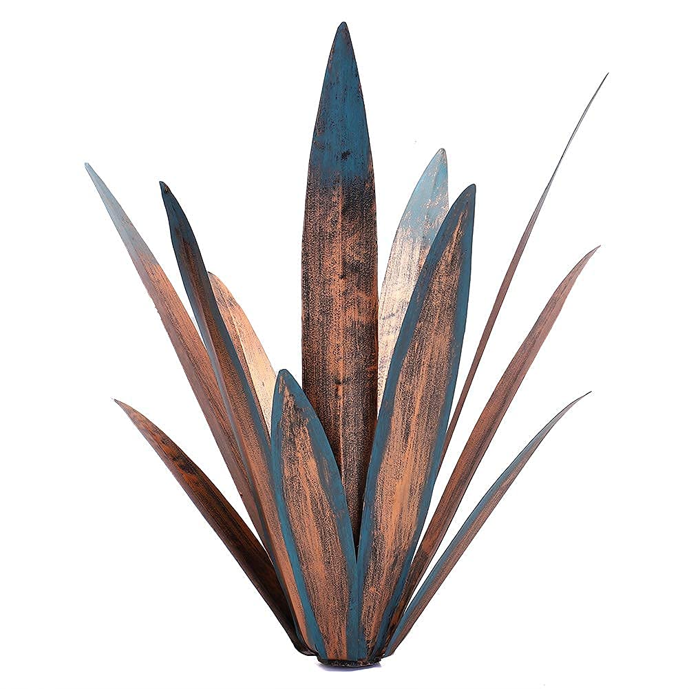 2pcs Tequila Rustic Sculpture DIY Metal Agave Plant Home Decor Rustic Hand Painted Metal Agave Garden Ornaments Outdoor Decor Figurines Home Yard Decorations Stakes Lawn Ornaments…