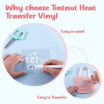 Plaid Heat Transfer Vinyl - 10 Sheets 12x10 Inches Pastel HTV for T-Shirts, Compatible with Cricut or Silhouette Cameo